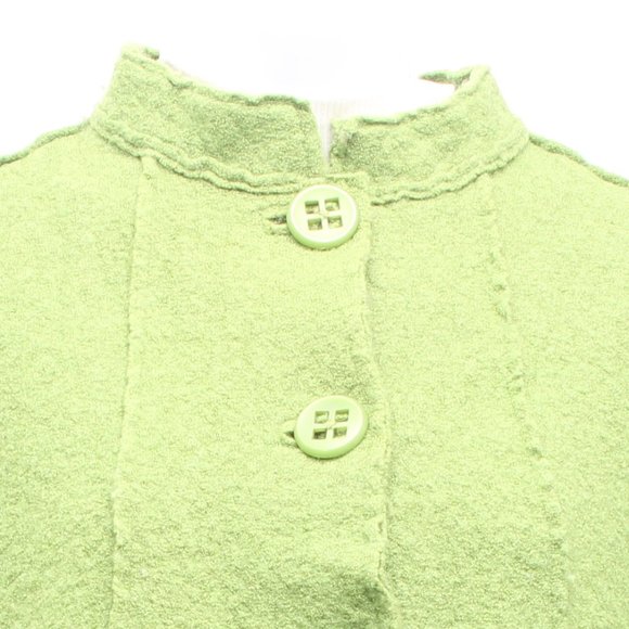 Wool Button-Down Jacket Size M Green - Picture 7 of 9